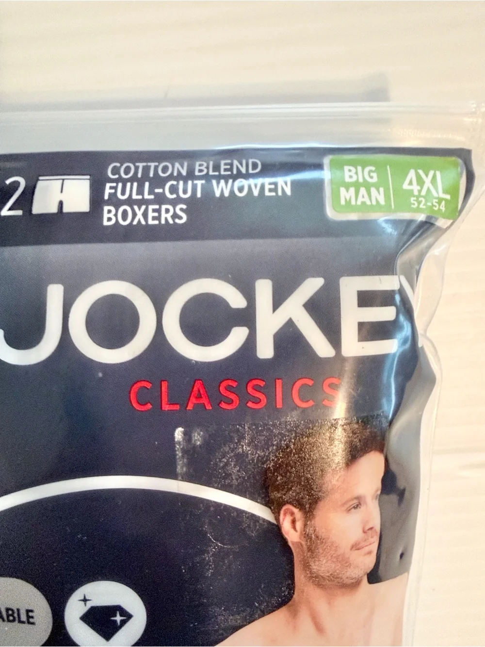 New Jockey 2 Pack Big Men's Full Cut Woven Boxers 4XL